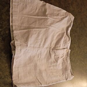 Striped White Shorts